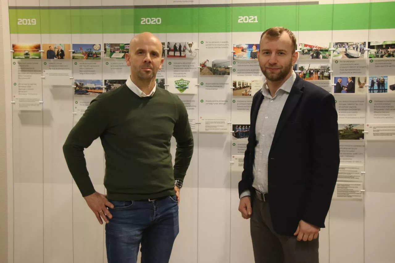 Jacek Stolarski, wiceprezes firmy Samasz (z prawej) oraz Karol Wdziękoński, dyrektor sprzedaży i marketingu.