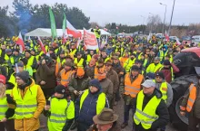Protest rolników na granicy w Zosinie