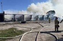 Pożar w kombinacie rolniczym w Manieczkach