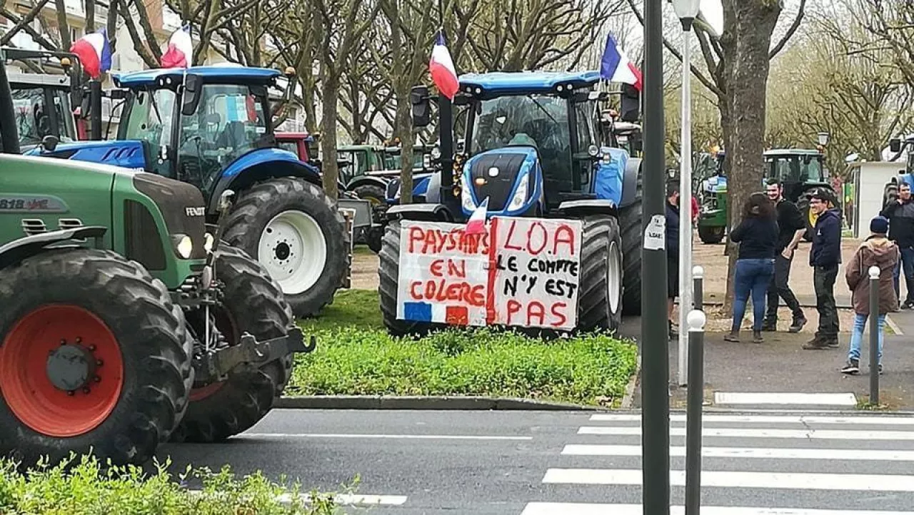 Protest francuskich rolników z Coordination Rurale