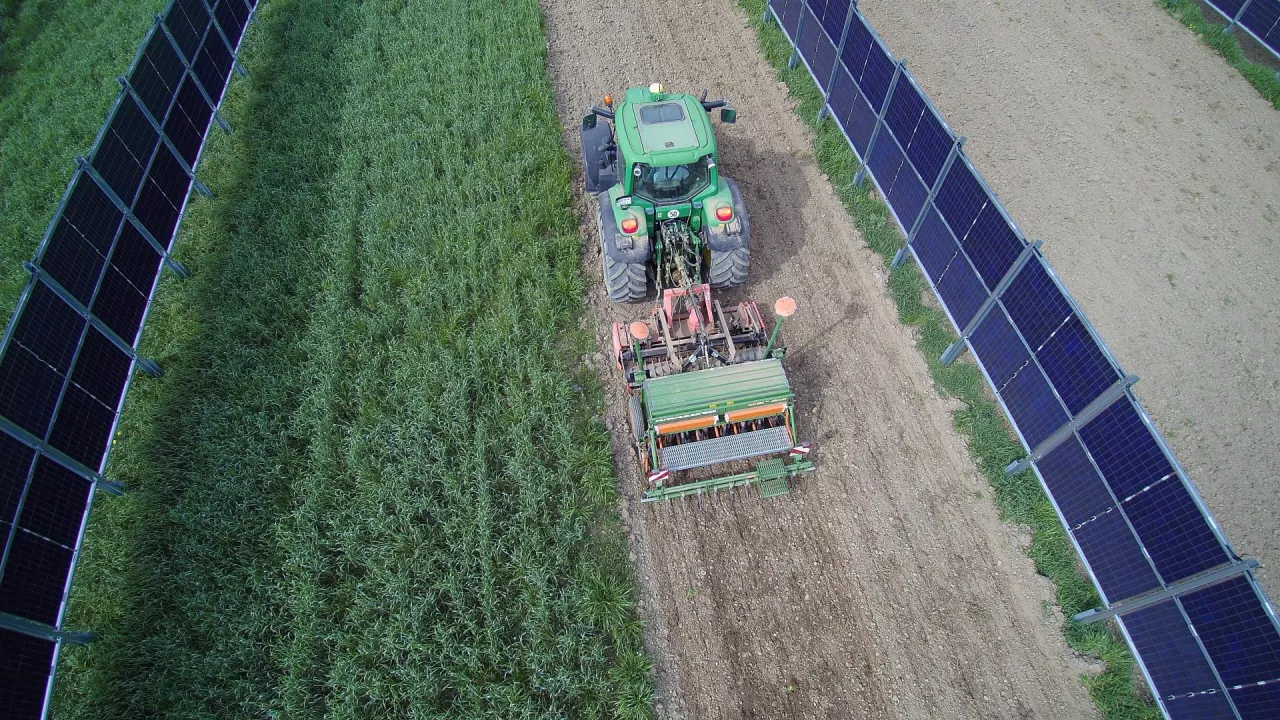 Agrofotowoltaika to wykorzystanie ziemi zarówno do produkcji roślinnej, jak i produkcji energii elektrycznej. W odróżnieniu do konwencjonalnych instalacji PV, dwustronne panele w agrowoltaice ustawiane są najczęściej w kierunku wschodnim i zachodnim. Dzięki temu optymalizujemy wprowadzenie energii do sieci, co zwiększa efektywność jej wykorzystania.