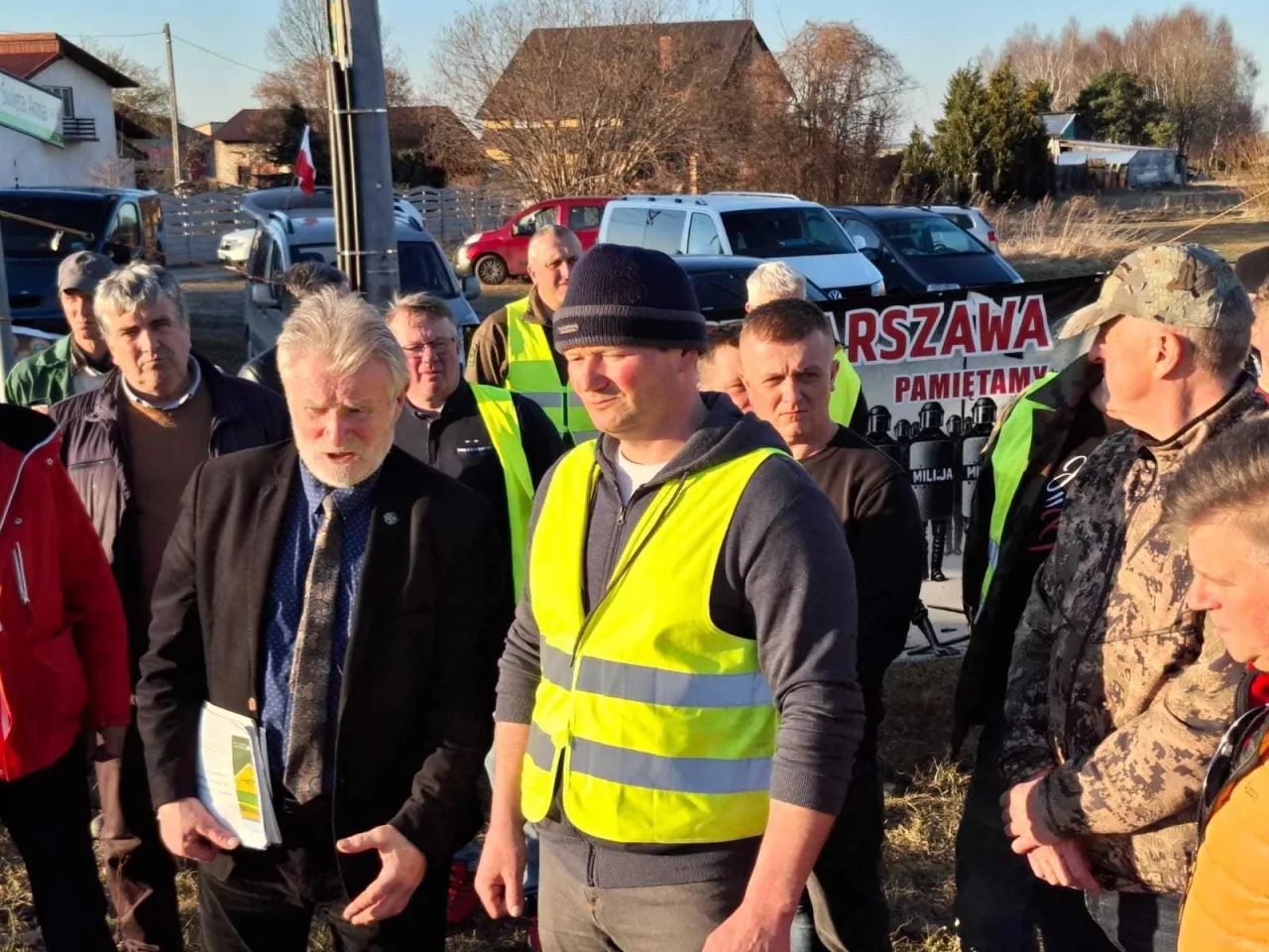 Protest rolników w Świętej Annie