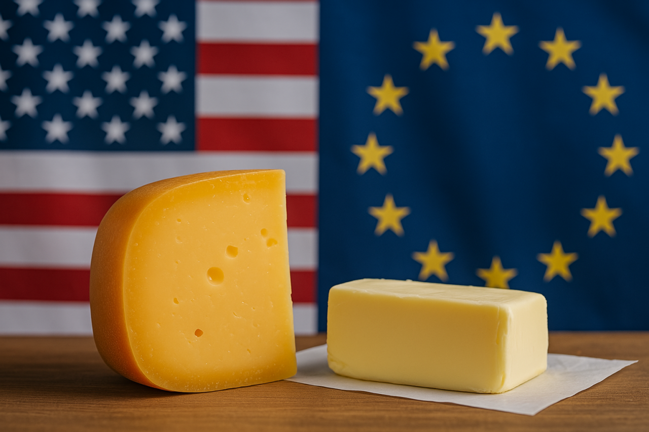 Eksport masła i sera z UE do USA przynosi miliardy euro. Teraz ten handel może znaleźć się pod presją polityki taryfowej rządu USA.
