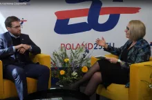 Mateusz Ciasnocha rozmawia z Marią Walerowską podczas Europejskiego Kongresu Odnowy i Rozwoju Wsi 2025