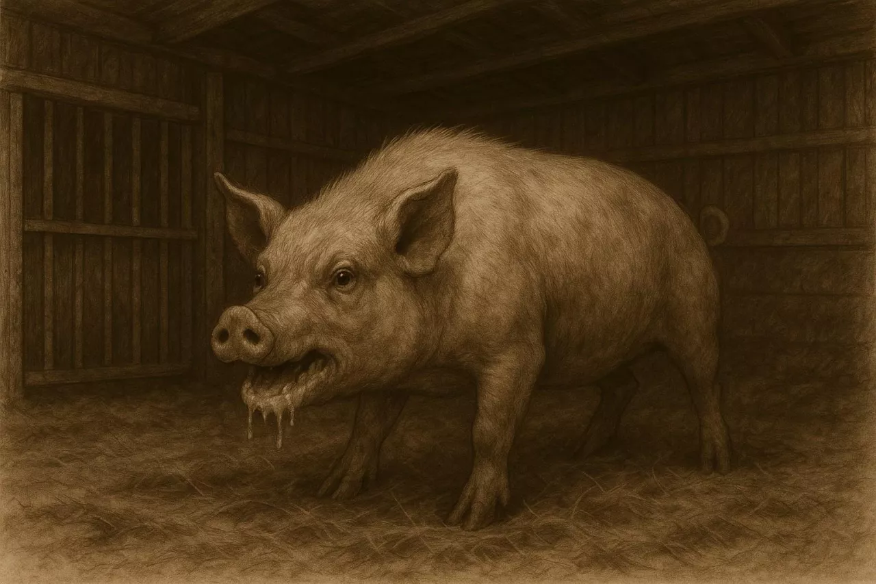 świnia z wścieklizną