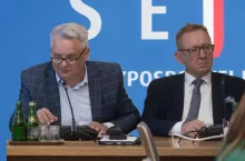 Poseł Mirosław Maliszewski (PSL) i poseł Robert Telus (PiS)