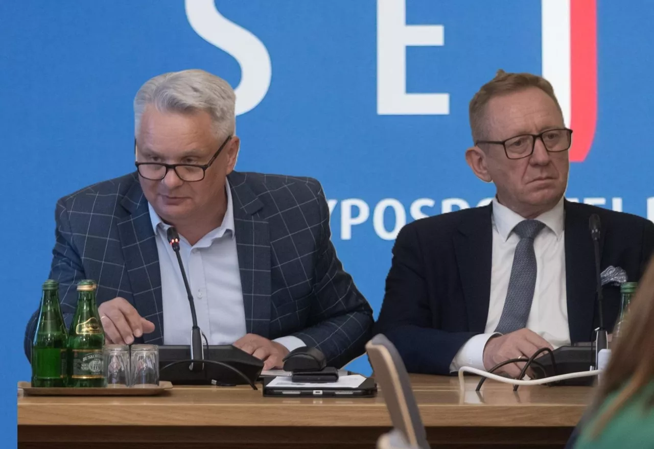 Poseł Mirosław Maliszewski (PSL) i poseł Robert Telus (PiS)