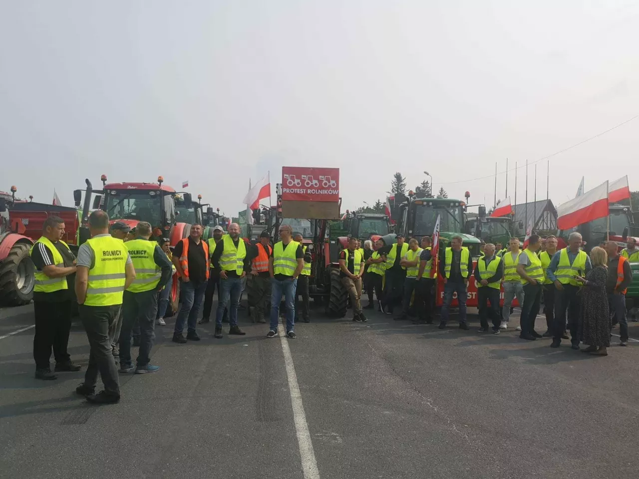 Protest rolnikow w Koszalinie (woj. zachodniopomorskie)