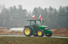 Europe, Poland, 02.09.2024 Farmers in Poland use their vehicles to block the highways and borders. They protest against the import of cheap food from Ukraine and the EU environmental standards.