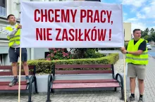 Protest pracowników Top Farms Głubczyce