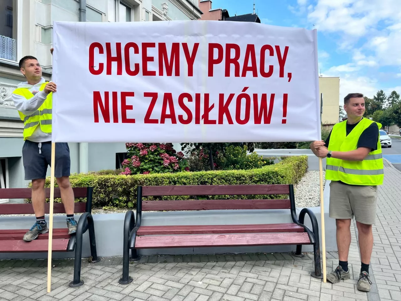 Protest pracowników Top Farms Głubczyce