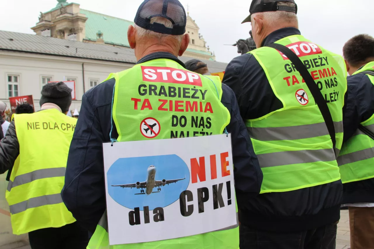 Przeciwko budowie CPK rolnicy protestują od wielu lat, jednak ich głos nie został wysłuchany
