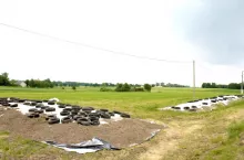 Pryzma, zakiszanie, opony na pryzmie