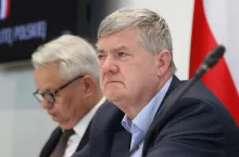 Od lewej: Mirosław Maliszewski (PSL-TD), przewodniczący sejmowej Komisji Rolnictwa i Rozowju Wsi oraz Kazimierz Plocke (KO), zastępca przewodniczącego komisji 