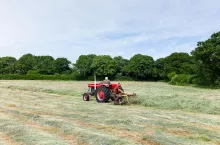 Koszenie trawy na użytkach zielonych