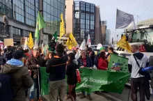 Protest rolników na ulicach Brukseli