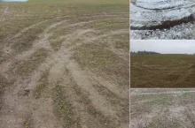 Rozjechane pola w pow. lidzbarskim 