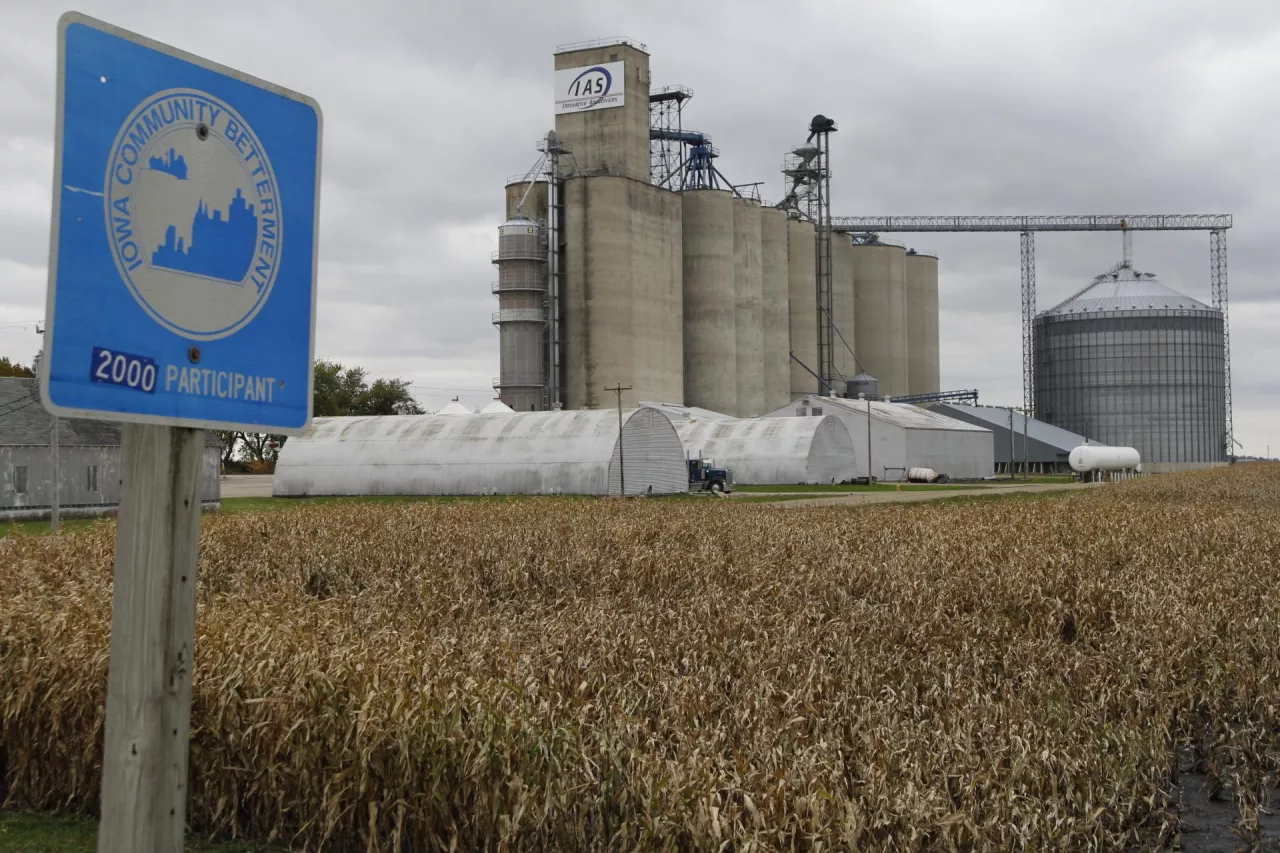 Zdjęcie zboża i elewatora w USA