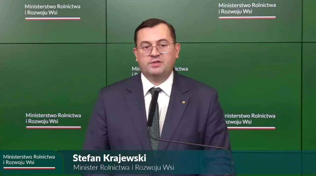 Minister Stefan Krajewski podczas konferencji prasowej w sprawie Mercosur 16 grudnia 2025 r.