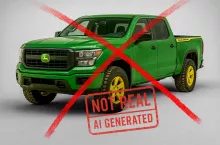Pick-up marki John Deere to jedynie wytwór sztucznej inteligencji.