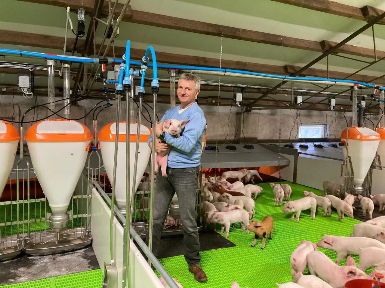 Janusz Wojtczak w chlewni