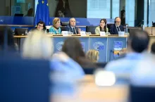 Posiedzenie Komisji Rolnictwa i Rozwoju Obszarów Wiejskich (AGRI) Parlamentu Europejskiego w Brukseli. Europosłowie dyskutują nad przyszłymi ramami finansowania WPR oraz systemem monitorowania wydatków po 2027 roku.