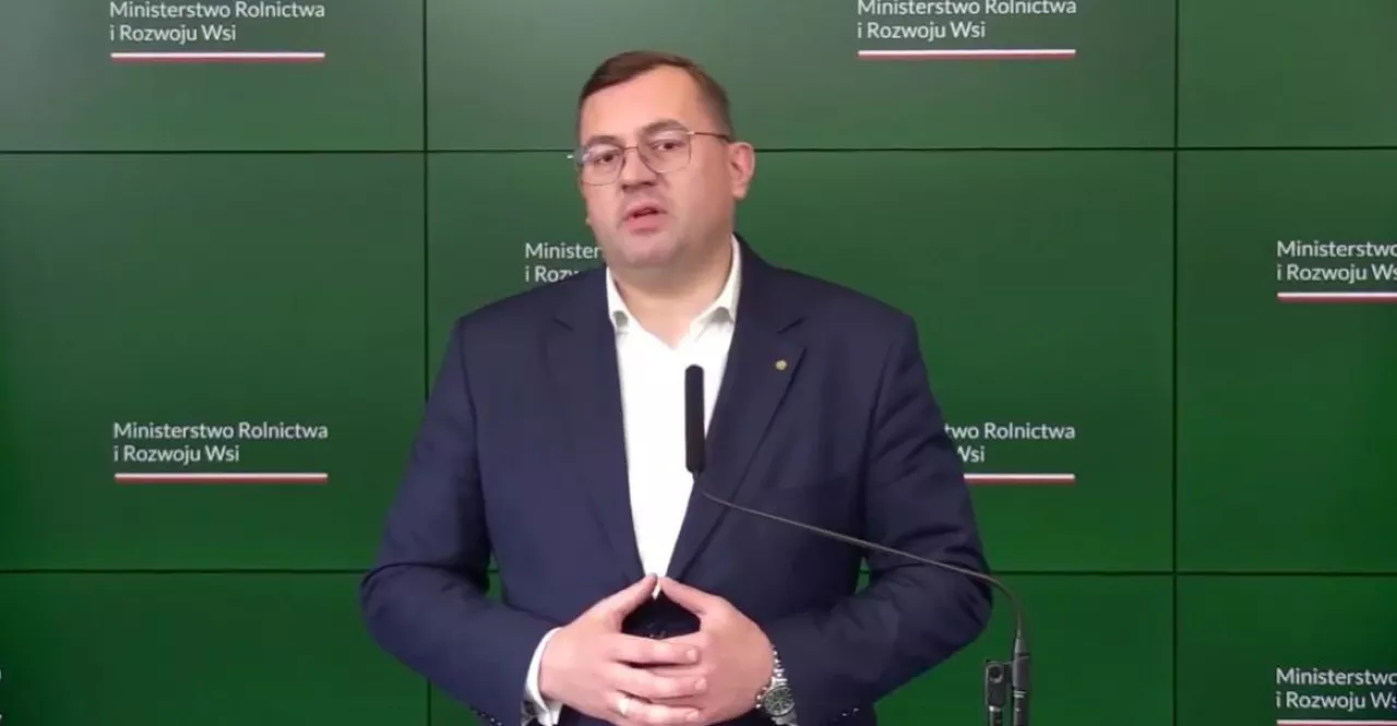 Konferencja prasowa ministra rolnictwa Stefana Krajewskiego 16 kwietnia