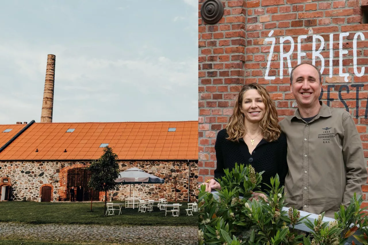 Magdalena i Piotr Wieła, właściciele Folwarku Wąsowo.