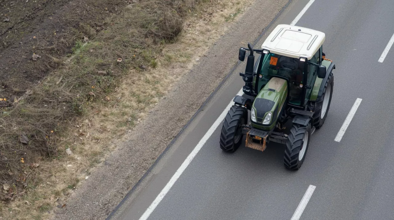 Ciągnik na drodze. Rolnik musi ułatwić wyprzedzanie, ale jest jeden warunek