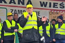 Władysław Serafin, podczas protestu rolników w Zosinie
