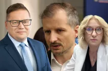 Od lewej: Sławomir Ćwik, Mikołaj Dorożała, Urszula Pasławska