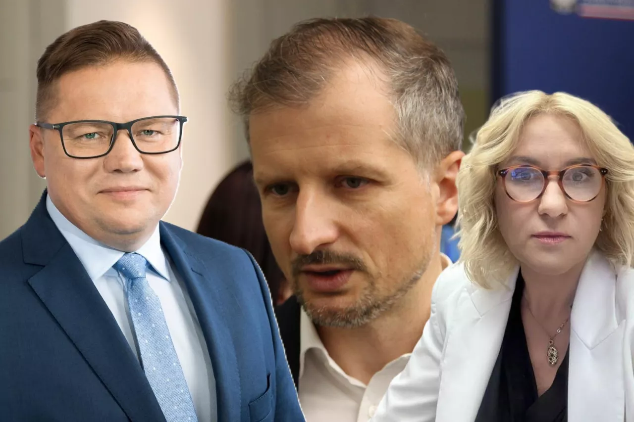 Od lewej: Sławomir Ćwik, Mikołaj Dorożała, Urszula Pasławska