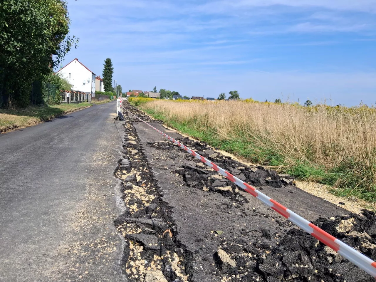 Józef Magiera rolnik Gliwice zaorany asfalt ul. Rybacka
