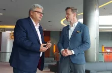 Adam Stępień dyrektor generalny KIB udziela wywiadu Juliuszowi Urbanowi na XV Konferencji Biopaliwa Transportowe
