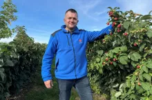 Łukasz Cielma, plantator m.in. malin letnich i jesiennych