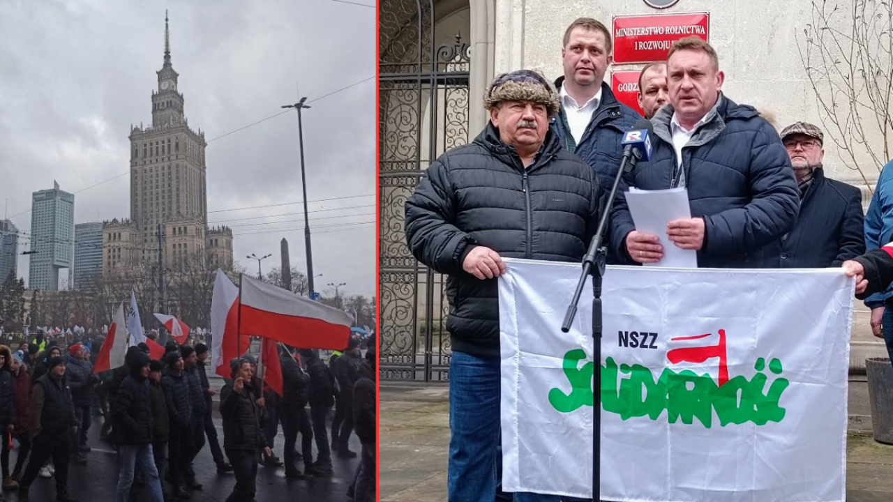 protest rolników w Warszawie