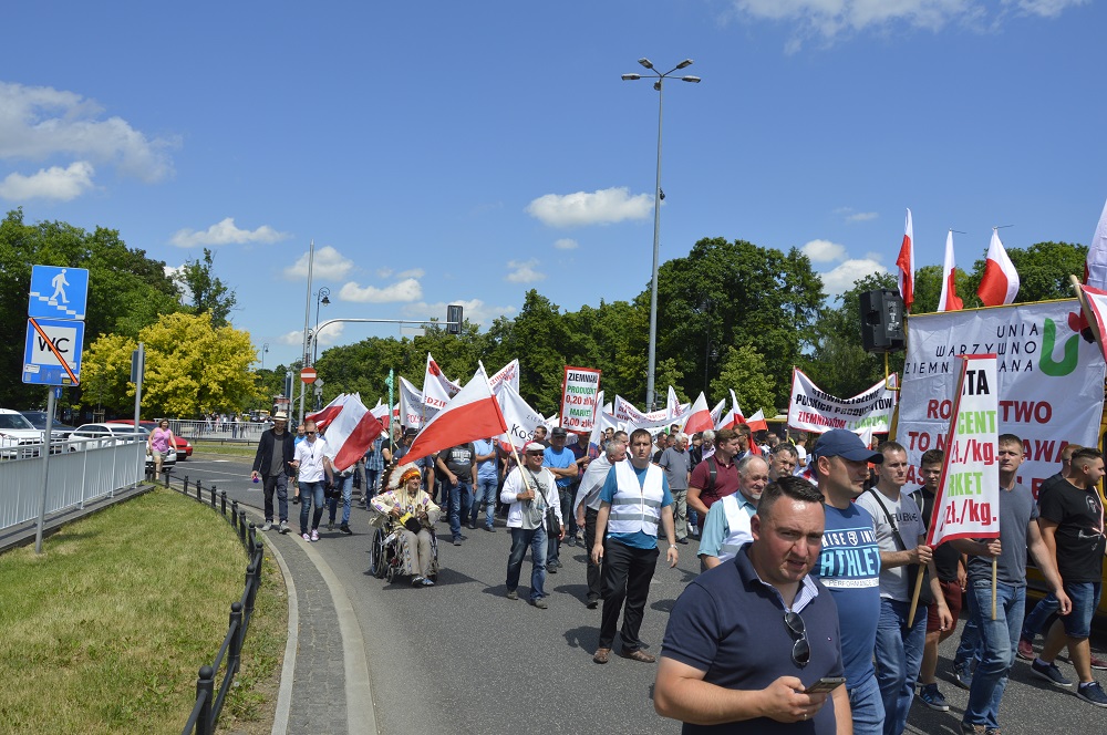 Protest rolników w Warszawie.