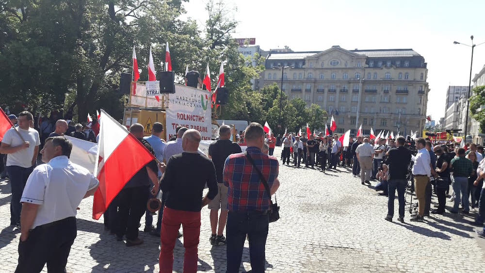 Protest rolników w Warszawie.