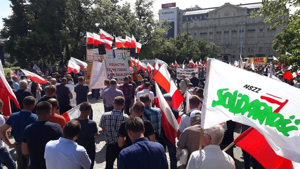Protest rolników w Warszawie.