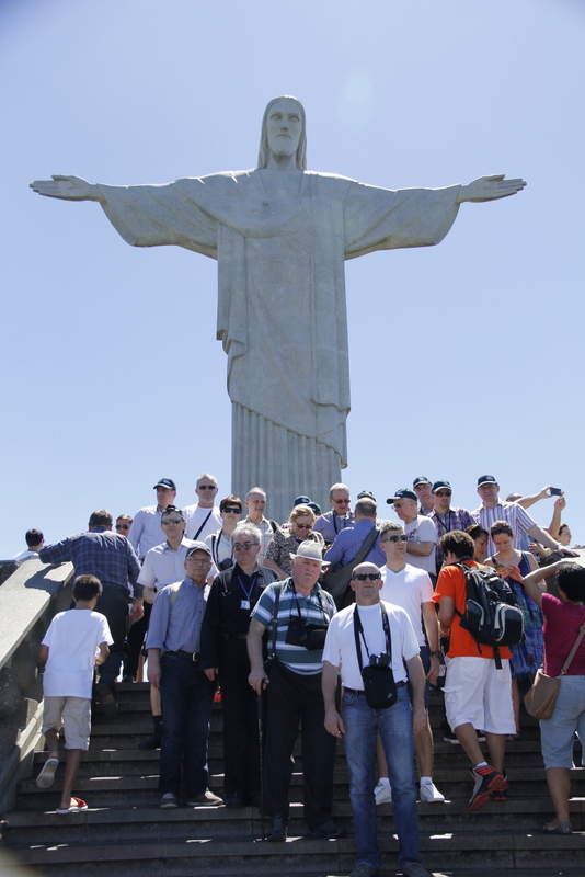 Najbardziej rozpoznawalny pomnik w Rio de Janeiro Chrystusa Odkupiciela na górze Corcovado. 