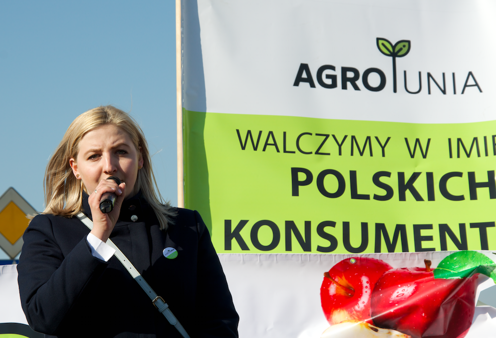 Protest AgroUnii w Warszawie. Manifestacja rozpoczęła się o 8.00 rano 3.04.2019 r. na pl. Zawiszy. O 10.00 zawyły syreny