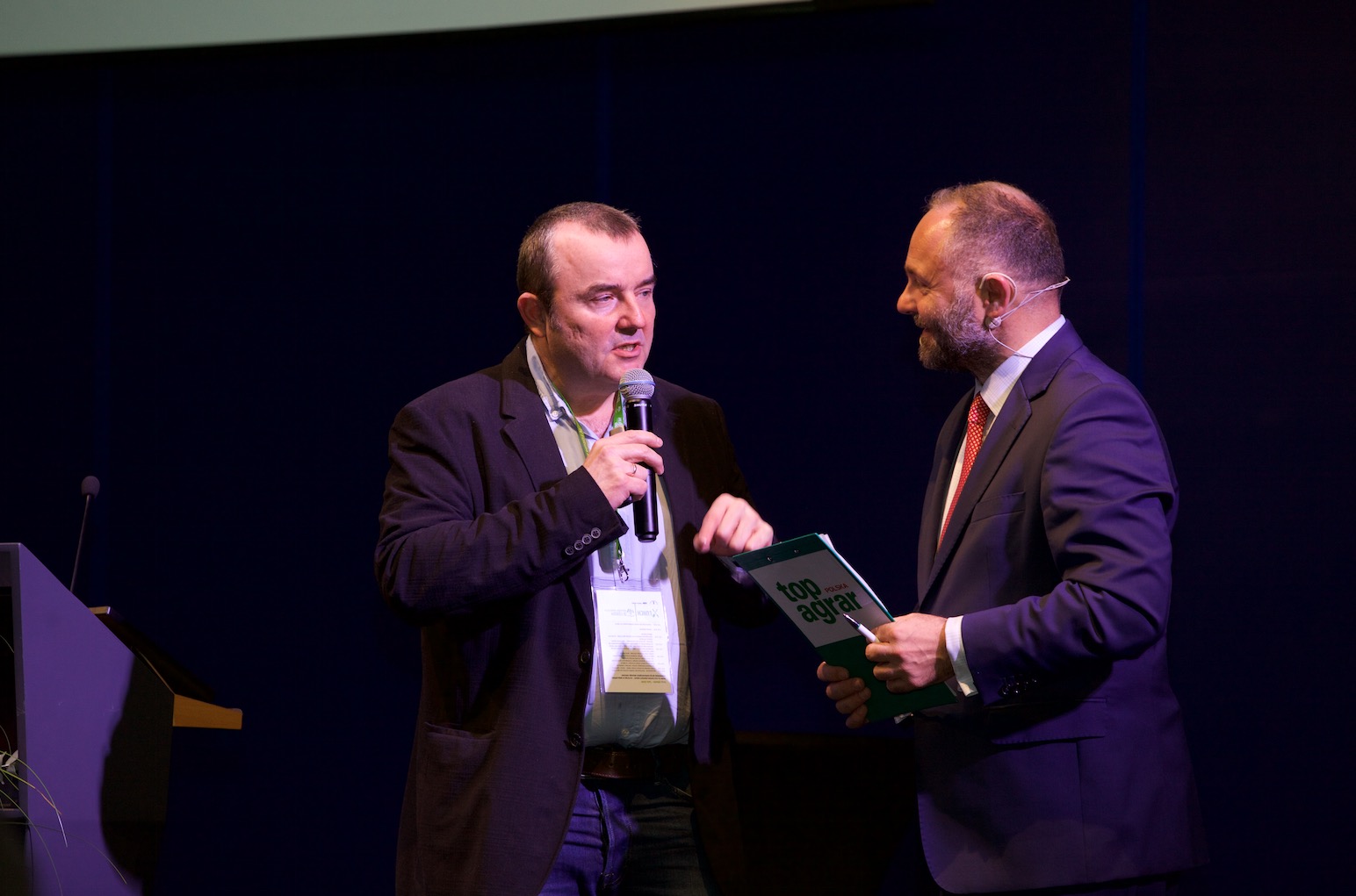 prof. Bogdan Chojnicki, UP Poznań, ekspert ds. zmian klimatu oraz Karol Bujoczek, redaktor naczelny "top agrar Polska"