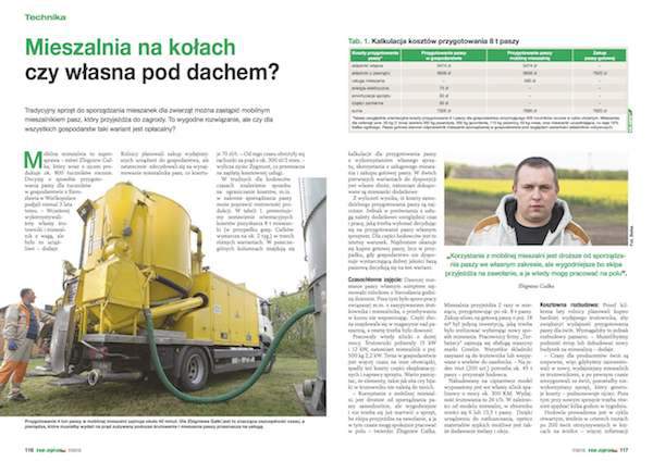 Czy mobilna mieszalnia się opłaca? Na to pytanie odpowiadamy w najnowszym wydaniu „top agrar Polska” 7/2015 od strony 116.