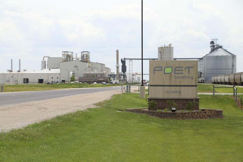 Wytwórnia etanolu Poet w Gowrie w Iowa u USA. 