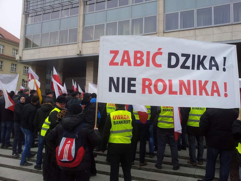 W czwartek 22. stycznia pod siedzibą Urzędu Wojewódzkiego w Poznaniu protestowała grupa ok. 600–700 wielkopolskich rolników.