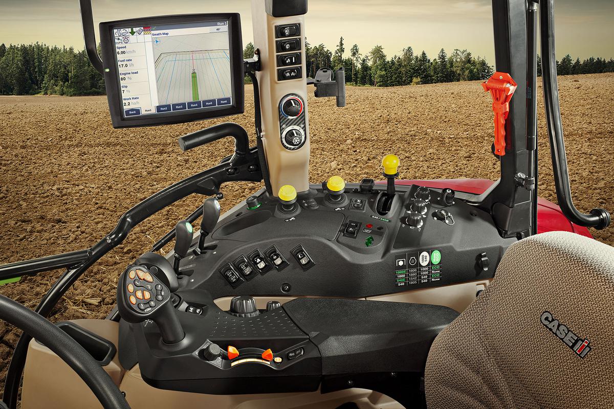 Wnętrze nowej wersji ciągników Case IH Luxxum.