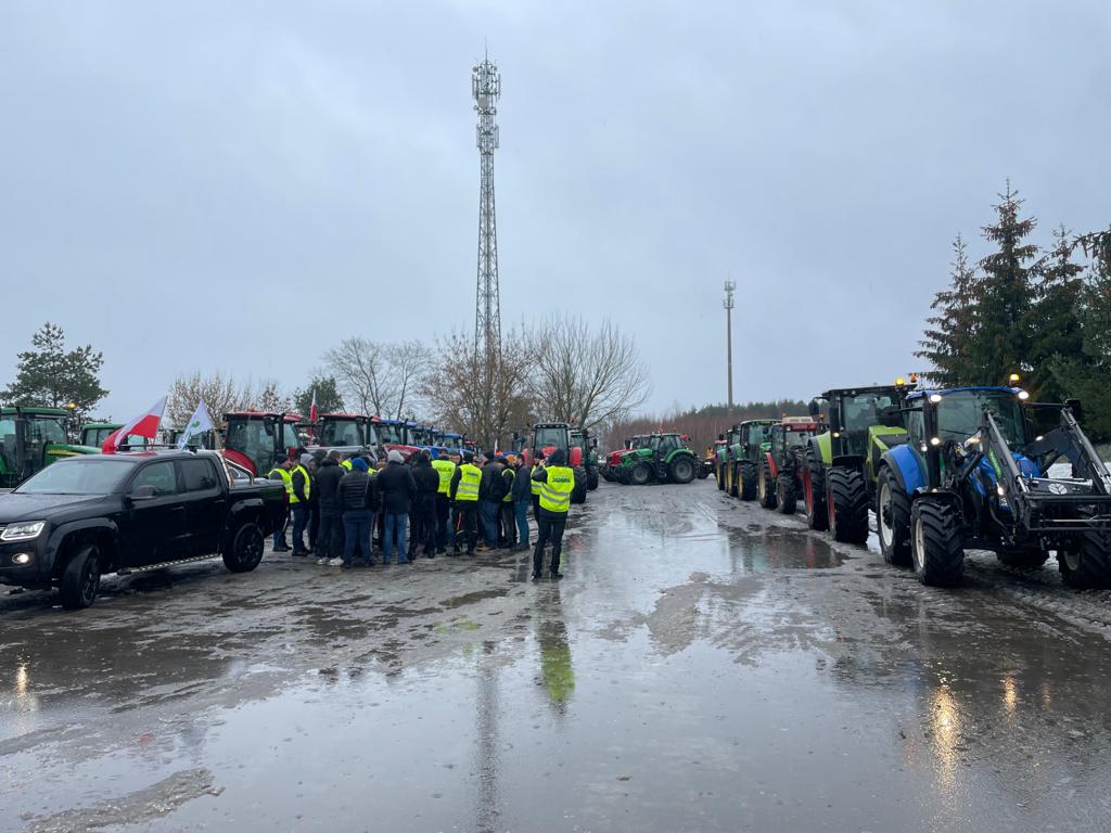 Protest rolników z NSZZ Solidarność RI w woj. zachodniopomorskim - Białogard 3.02.2023 r.