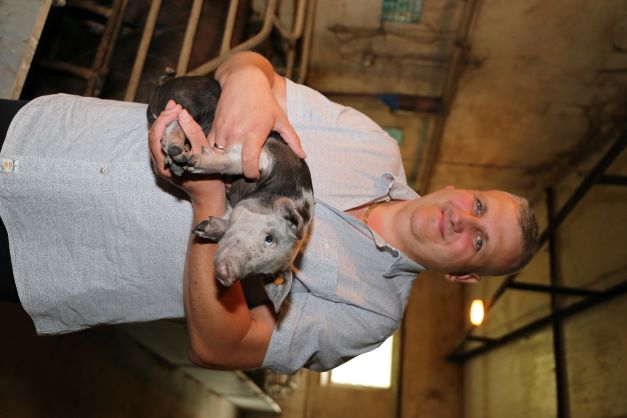 Piotr Kosowski utrzymuje stado 35 loch rasy puławskiej i w ramach RHD sprzedaje wędliny wyprodukowane z ich mięsa.