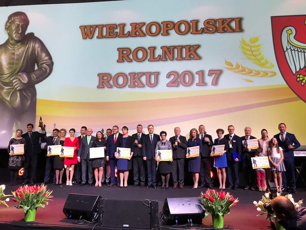 Laureaci konkursu Wielkopolski Rolnik Roku 2017 w Sali Ziemi.