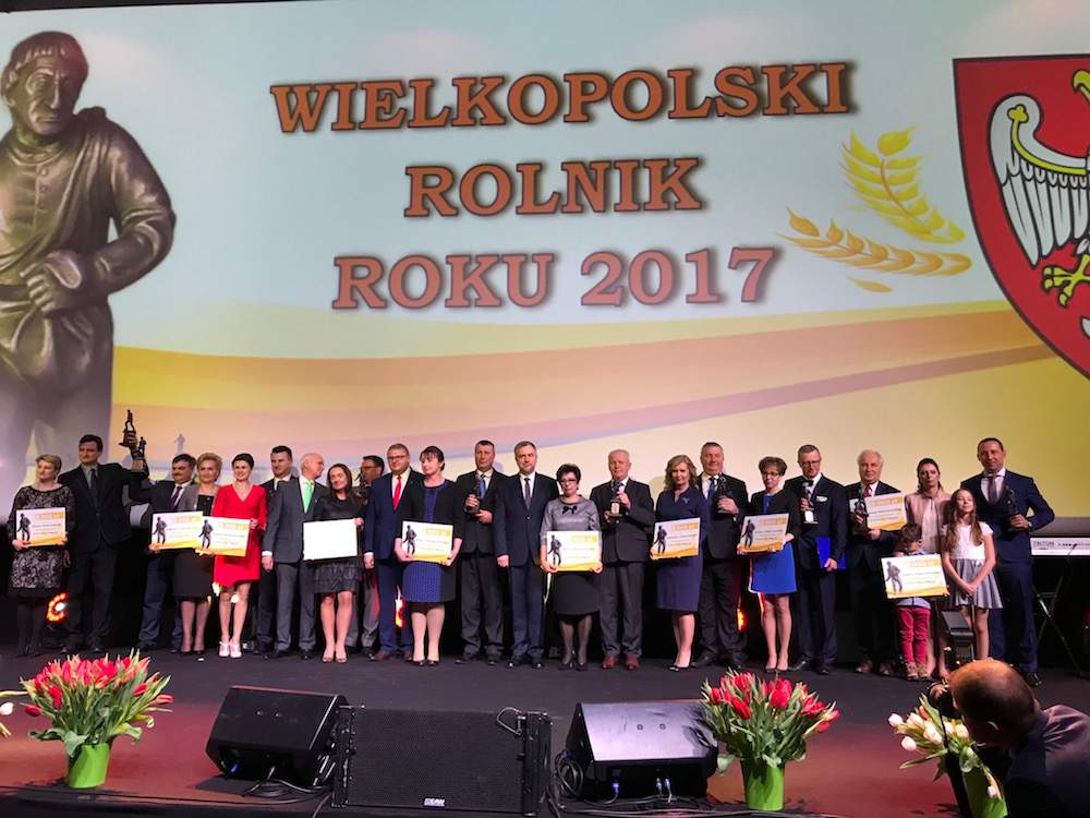 Laureaci konkursu Wielkopolski Rolnik Roku 2017 w Sali Ziemi.